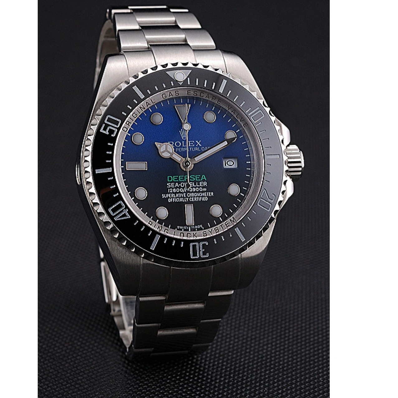 Rolex aaa copy Dweller Black Case Swiss 622847 Cameron Steel Bracelet Dial And James Deepsea Stainless 1029